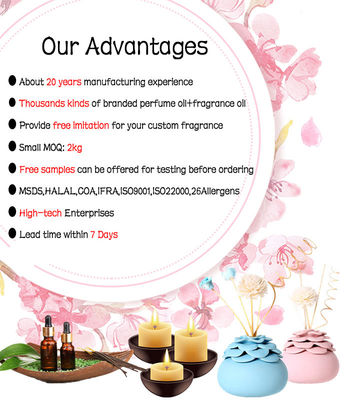 Long Lasting Floral Candle Fragrance Scent Oil For Candle Making